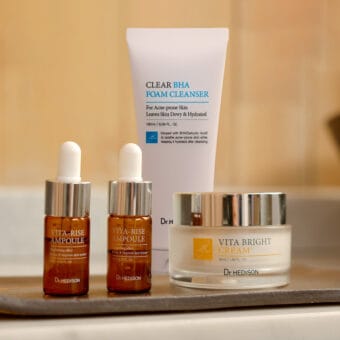 Pack trío limpieza + cuidado antioxidante: limpiador facial + set ampollas Vit C + Crema Vit C Dr Hedison